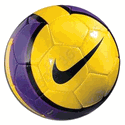 premier league ball yellow and purple